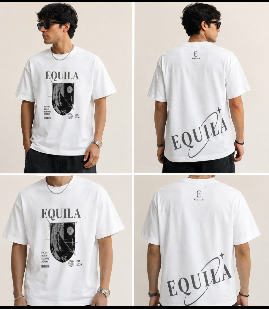 EQUILA STYLE – Orbit Graphic T-Shirt (White)
