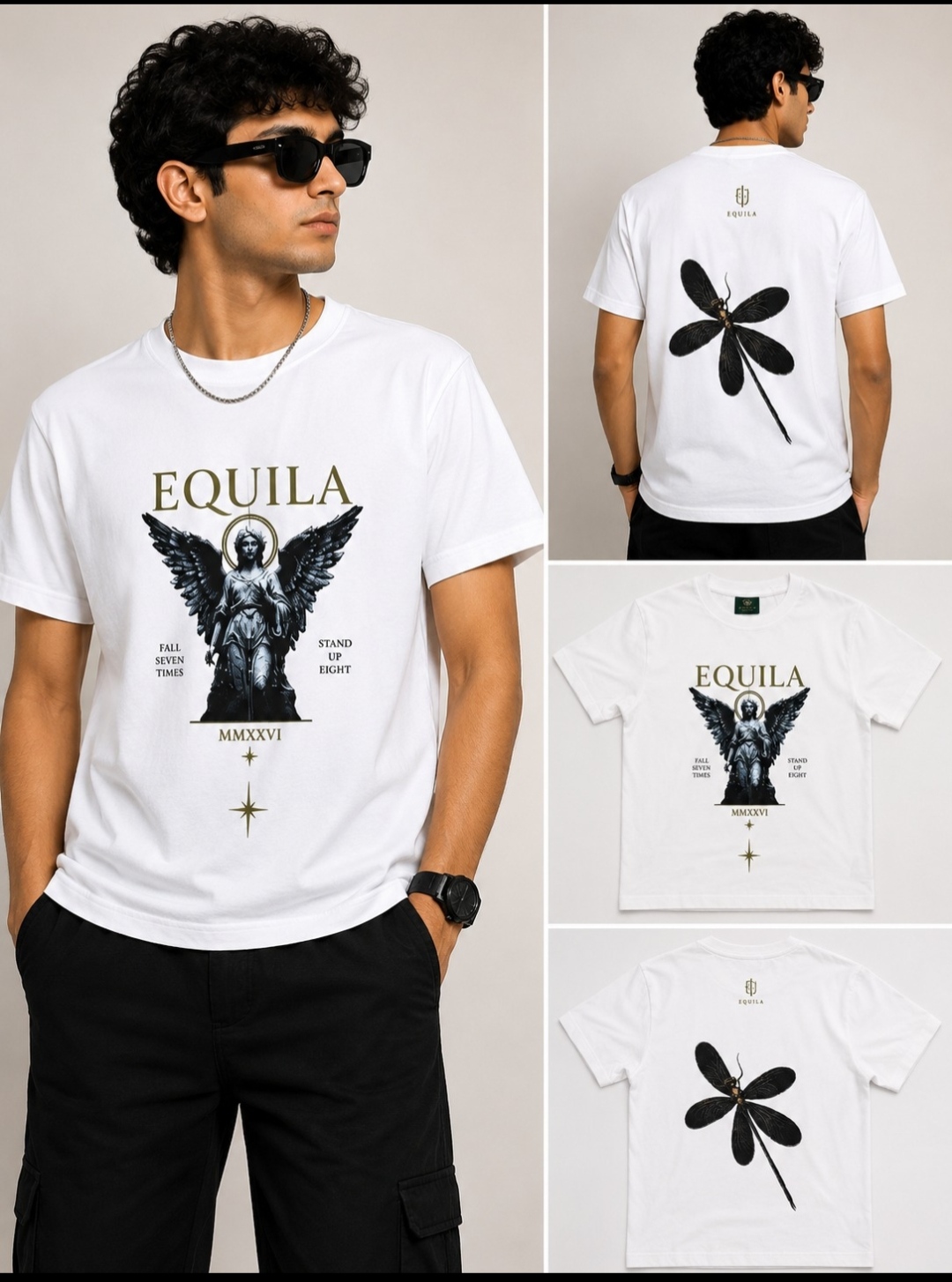 EQUILA STYLE – Angel & Dragonfly T-Shirt (White)