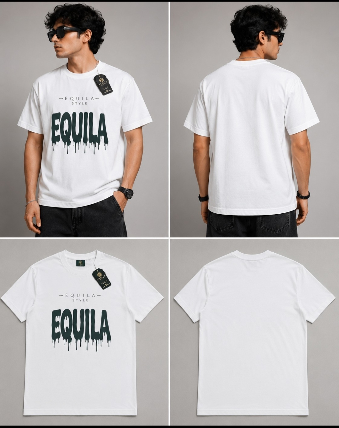 EQUILA STYLE – Drip Logo T-Shirt (White)