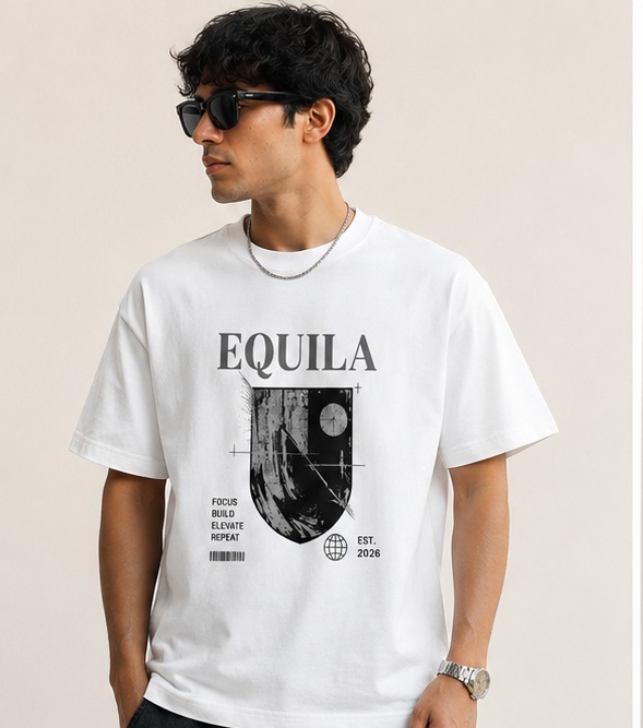 EQUILA STYLE – Orbit Graphic T-Shirt (White)
