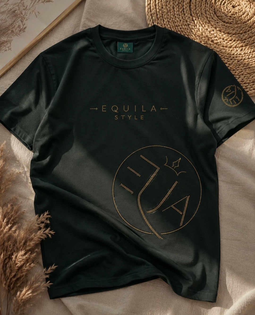EQUILA STYLE Premium Stone Work T-Shirt